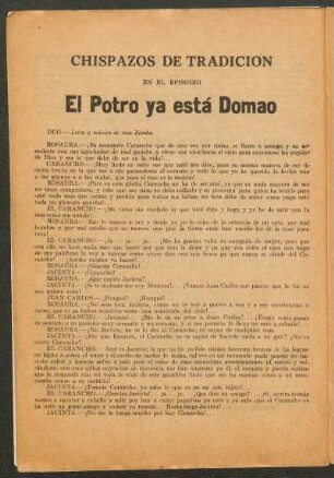 El potro ya está domao