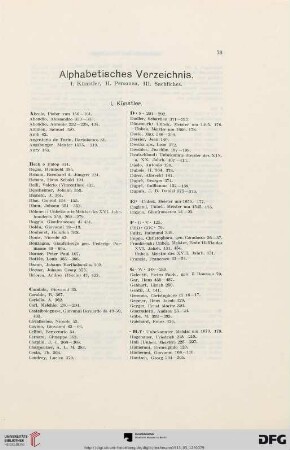 Alphabetisches Verzeichnis