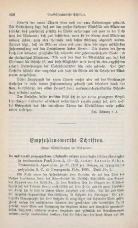 430-437 Empfehlenswerthe Schriften