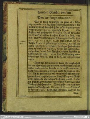 Von der Prognostication