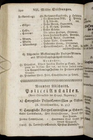 Neunter Abschnitt. PoliceiAnstalten