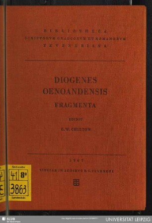 Diogenis Oenoandensis Fragmenta