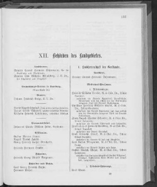 XII. Behörden des Landgebietes.
