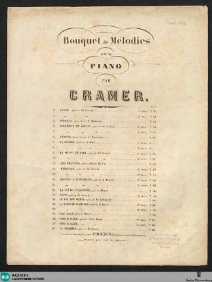 Faust, opéra en cinq actes de Ch. Gounod : nouveau bouquet de melodies; 3e. suite