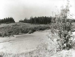 Westerzgebirge. Magnetenberg südlich Erla-Crandorf. Haldenlandschaft von Sechs Brüder Stolln
