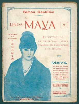 La eximia actriz Lola Membrives caracterizada de Maya - [Fotografía]