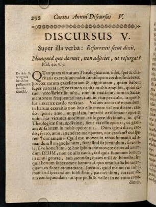292-301, Discursus V