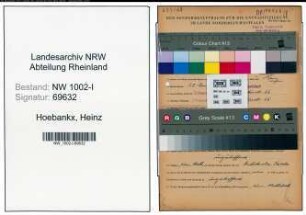 Entnazifizierung Heinz Hoebankx , geb. 28.01.1896 (Kaufmann)