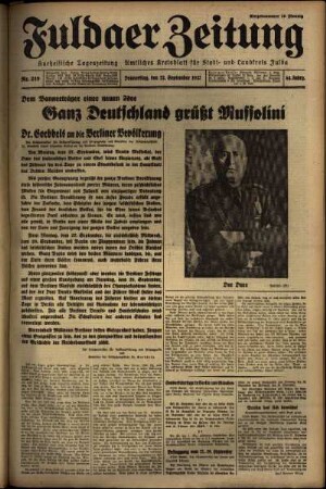 Ausgabe vom Donnerstag, den 23. September 1937.