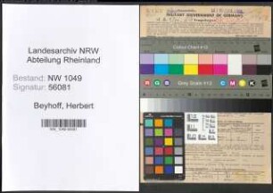 Entnazifizierung Herbert Beyhoff , geb. 25.03.1919 (Arzt)