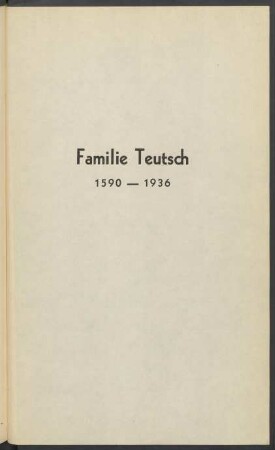 Familie Teutsch