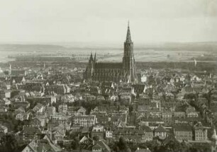 Ulm, Stadtansicht : Ulm. Stadtansicht mit Münster. Blick von Norden