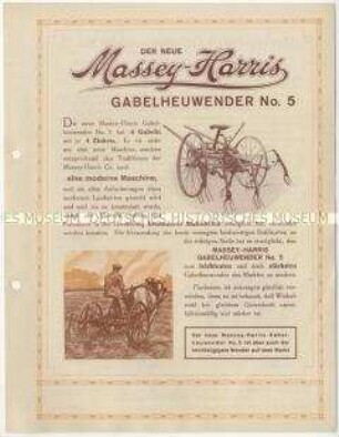 Gabelheuwender von der Firma Massey-Harris und Co. in Kanada