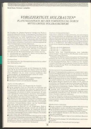 Vorgefertigte Holzbauten