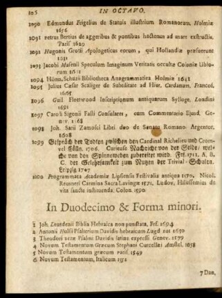 In Duodecimo & Forma minori