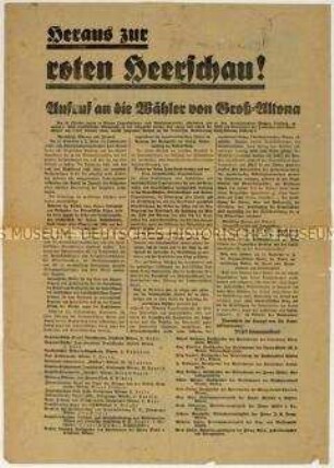 Sonderdruck der KPD zur Wahl des Hamburger Abgeordnetenhauses und des Provinziallandtages 1928