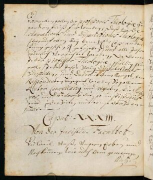 116v-124r, Caput XXXIII. Von der Juristen. Facultet. - Caput XXXIV. Von der Artzney-Facultet