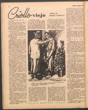 Criollo viejo : Cuento por Ruben Castillo