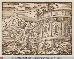 Minerva rettet Perdix, indem sie ihn in ein Rebhuhn verwandelt.