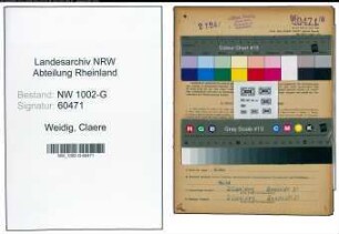 Entnazifizierung Claere Weidig, geb. 06.05.1905 (Schneiderin)