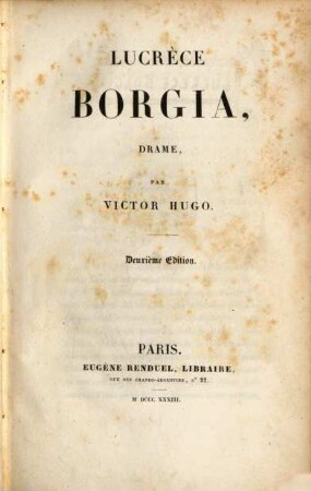 Lucrèce Borgia : drame