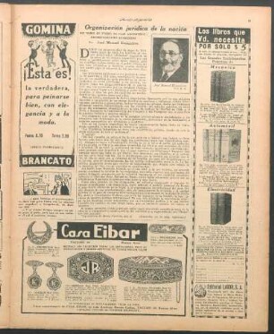 Organización jurídica de la nación : De "Cómo se Formó el País Argentino", recientemente aparecido