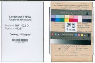 Entnazifizierung Hildegard Drewes , geb. 28.08.1901 (Fuersorgerin)