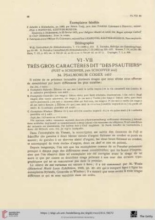 VI-VII. Très gros charactères dits "Des psautiers"