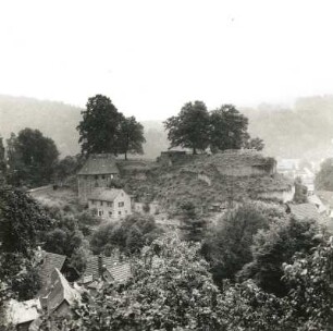 Stadt Wehlen. Burgruine (13. Jahrhundert). Ansicht von Norden