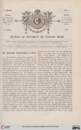 Heft 1 (16. Oktober 1874)