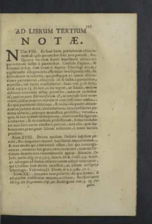 Ad librum tertium notae.