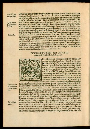 Poggii Floentini Oratio ad summum pontificem Nicolaum quintum.