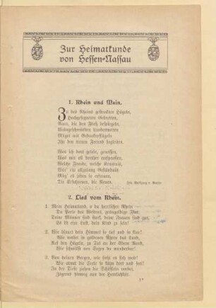 Zur Heimatkunde von Hessen-Nassau