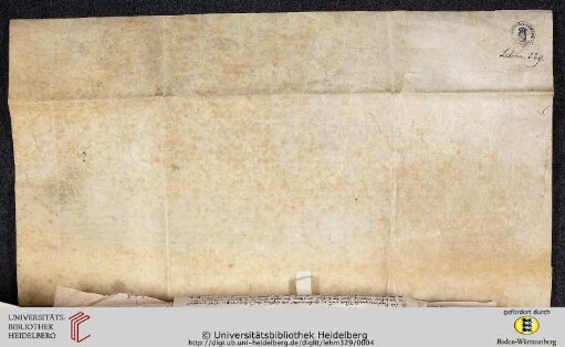 Text Rückseite (Urk. Lehmann 329)