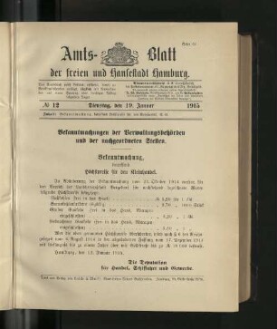 No. 12, 19. Januar 1915