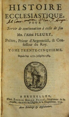 Histoire Ecclesiastique. 35, Depuis l'an 1570. jusqu'en 1584.