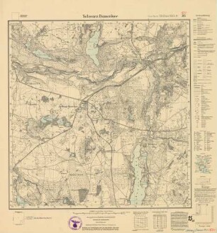 1671 (alte Nr.: 385) Schwarz Damerkow, Meßtischblatt (4cm - Karte)