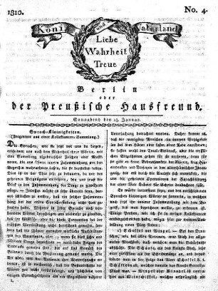 Nr. 4., 13. Januar 1810