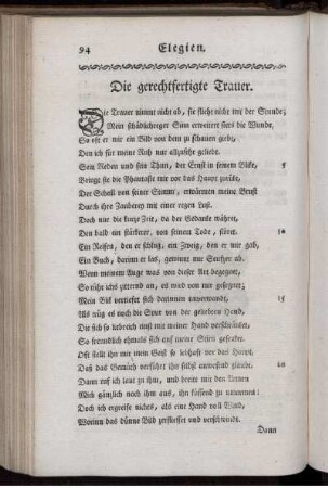 Die gerechtfertigte Trauer.