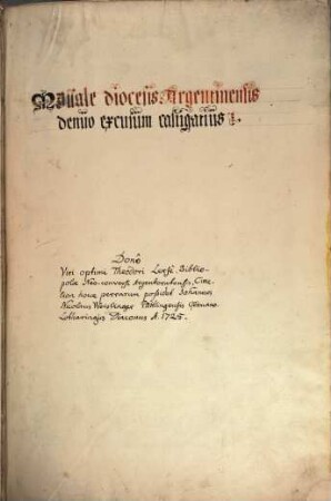 Missale diocesis Argentinensis : denuo excusum casigatius