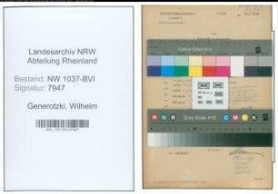 Entnazifizierung Wilhelm Generotzki , geb. 28.08.1899 (Tierarzt)
