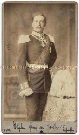 Fotografie von Kronprinz Wilhelm (II.) in Uniform