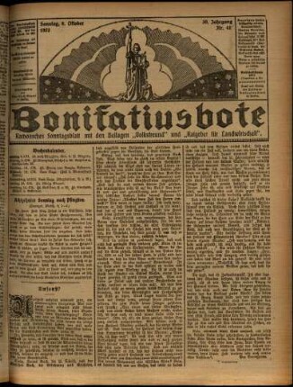 Ausgabe vom Sonntag, den 08. Oktober 1922.