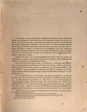 Beschreibung des Alexandrits : Mit 3 Tafeln. Extr. d. Mémoires de l‛Acad. imp. d. sciences de St. Petersbourg, VIIe ser, T. V, No 2