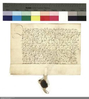 Revers Heinrich Teufels bezüglich der Belehnung mit Gütern in Zelges durch Hartmann [Burggraf von Kirchberg], Abt von Fulda