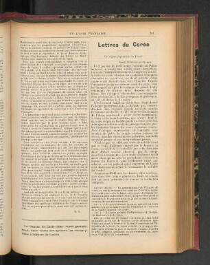 Lettres de Corée.