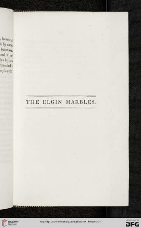 The Elgin Marbles