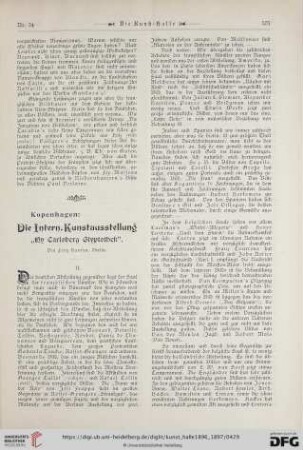 2: Kopenhagen: Die Intern. Kunstausstellung "Ny Carlsberg Glyptothek", [2]