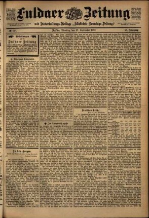 Ausgabe vom Dienstag, den 27. September 1898.