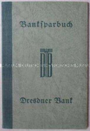 Sparbuch der Dresdner Bank mit Schutzhülle